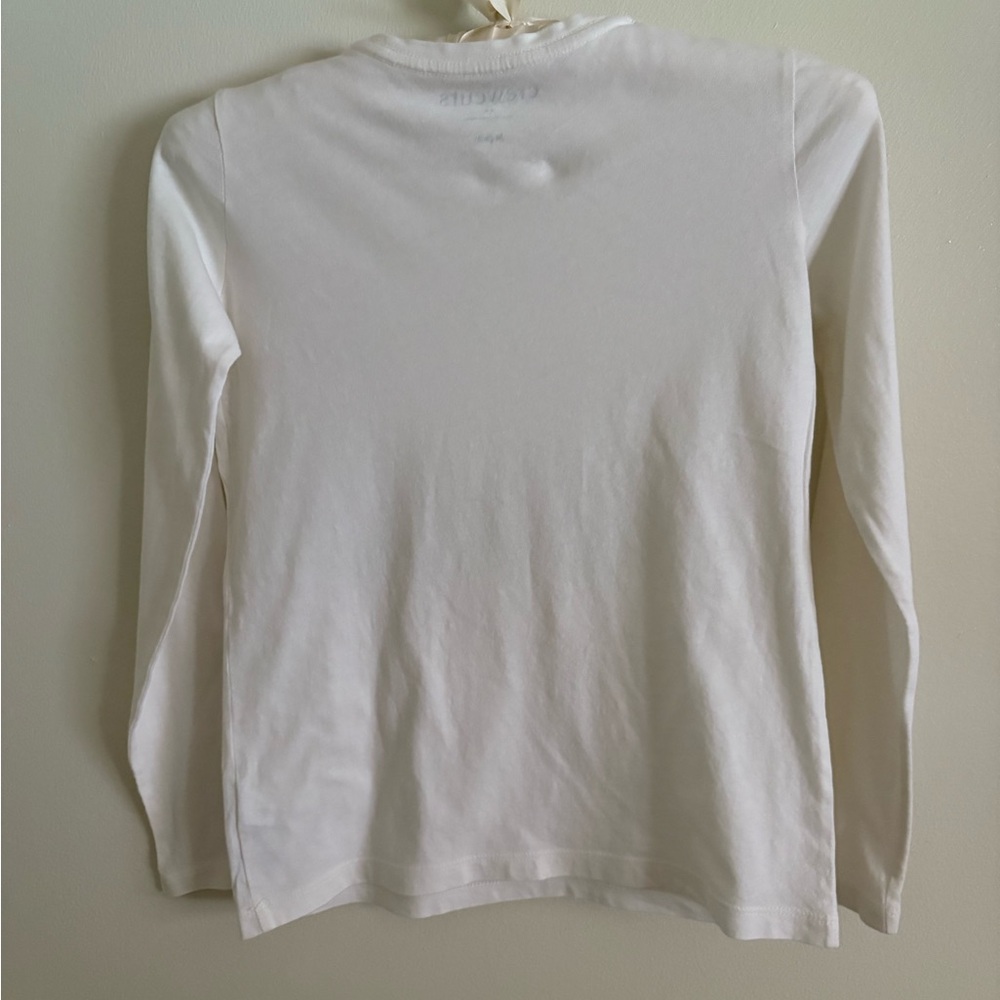 J. Crew Kids Long Sleeve Tee - White with Green and Brown Trees